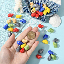 10 perles en porcelaine imprimées faites à la main&nbsp;PORC-YW0001-26A