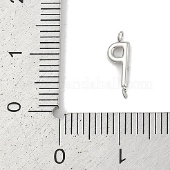 Breloques de connecteur de lettre en acier inoxydable 304&nbsp;LS-STAS-M108-01P-16