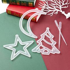 Thème de noël pendentifs bricolage moules en silicone&nbsp;DIY-LS0001-11