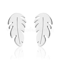 Conjuntos de collares colgantes y aretes tipo botón de acero inoxidable 201&nbsp;FS-WGB00D6-08