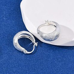 Messingring-Band-Ohrringe&nbsp;EJEW-A143-01C-S