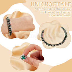 1 Set Armbänder & Halskette & Ohrstecker aus Legierung mit Strassen für Damen&nbsp;SJEW-UN0001-12A