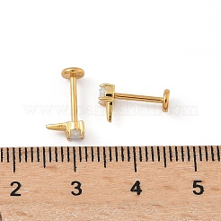 Orecchini a bottone in opale sintetico in acciaio inossidabile 304&nbsp;EJEW-B143-01G-08