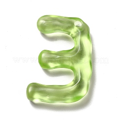 Colgantes de alfabeto de resina transparente&nbsp;LS-RESI-C028-02E