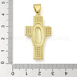 Colgantes de circonita cúbica transparente micro pavé de latón chapado en rack&nbsp;KK-Z063-06G