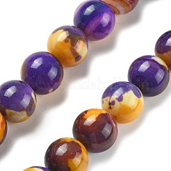 Naturelles multicolores perles d'agate brins&nbsp;G-A261-B20-14mm