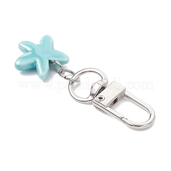 Pendentifs décoratifs en porcelaine faits à la main en forme d'étoile de mer&nbsp;HJEW-JM04300