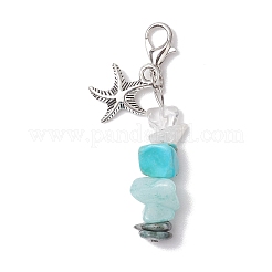Decorazione pendente con cristalli di quarzo naturale e scaglie di diaspro del Sud Africa&nbsp;HJEW-JM02100-01