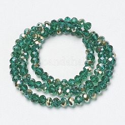 FilI di perline in vetro placcato&nbsp;EGLA-A034-T4mm-K03