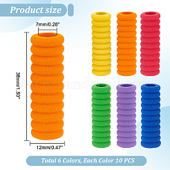 60 pieza de agarres de lápiz de plástico de 6 colores para niños&nbsp;AJEW-GA0006-56