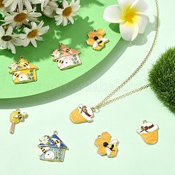 30 pendentif en alliage émaillé sur le thème des abeilles&nbsp;ENAM-CJ0006-58