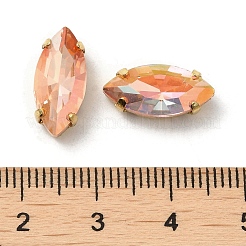 K9 luz de vidrio efecto ab(la) ojo de caballo coser en rhinestone&nbsp;GLAA-Q097-01A-G06