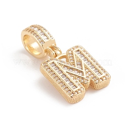 Pendentifs avec zircon cubiques à micro-pavés en laiton&nbsp;ZIRC-G165-13G-M