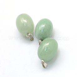 Pendentifs ovales aventurine verts naturels&nbsp;G-Q433-09