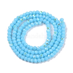 Chapelets de perles en verre opaque de couleur unie&nbsp;EGLA-A044-P1mm-L08