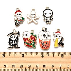 7 pendentifs en alliage émaillé sur le thème de Noël&nbsp;ENAM-FP0002-98