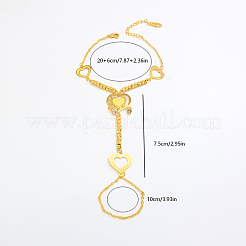 Vintage Herz-Armbänder aus Messing&nbsp;XK2544-1