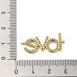 Verbindungsanhänger mit Gestellbeschichtung aus Messing mit Mikropavé und klaren Zirkonia&nbsp;KK-K377-24G