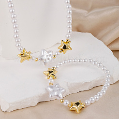 Set di bracciali e collane a forma di stella in ottone per donna&nbsp;CA5711-1