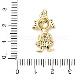 Pendentifs avec zircon cubiques à micro-pavés en laiton&nbsp;ZIRC-I356-35G