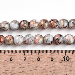Backen Farbe Glasperlen Stränge&nbsp;X-DGLA-N003-8mm-B05