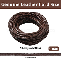 Cordon en cuir tressé de 5 m avec âme&nbsp;WL-CL0001-07A
