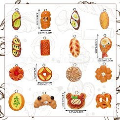 Pendenti in resina imitazione cibo 32 pz 16 stili&nbsp;FIND-SZ0004-08