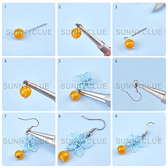 Kit fai da te per realizzare orecchini a forma di fiore&nbsp;DIY-SC0011-94