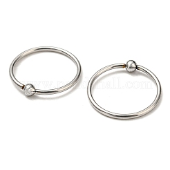 Anlaufgeschützte Captive-Bead-Ringe aus Edelstahl 304&nbsp;AJEW-F296-01P