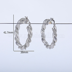 Orecchini a cerchio in ottone ritorto circolare&nbsp;RP9346