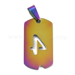 Pendentifs en acier inoxydable 304 avec placage ionique (IP)&nbsp;STAS-O127-A04