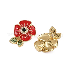 Pendentifs avec zircon cubiques à micro-pavés en laiton&nbsp;KK-C095-02G