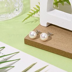 Regali di san valentino per lei 925 orecchini a bottone a sfera in argento sterling&nbsp;EJEW-D029-8mm-2
