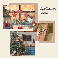 Thème de noël pendentifs en bois décorations&nbsp;WOOD-GA0001-09