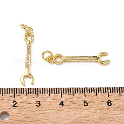 Messing micro pave klare zirkonia anhänger&nbsp;KK-F930-26A-G