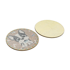 Kits de tapis de tasse en bois de peinture de diamant de thème de chien de bricolage&nbsp;DIY-H163-02