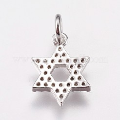 Adornos de latón micropavé de circonia cúbica&nbsp;ZIRC-E145-56P