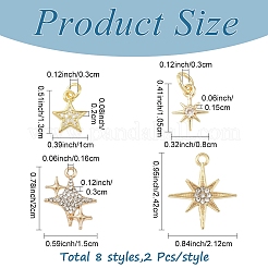16 set di ciondoli in ottone&nbsp;FIND-YW0011-28