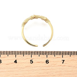 Manschettenringe aus Messing für Damen&nbsp;RJEW-F184-08C-G