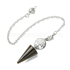 Natürliche Tigerauge Kegel Wünschelrute Pendel große Anhänger&nbsp;G-C114-02P-18
