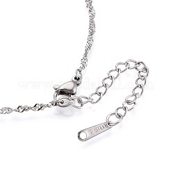 2 mm 304 Edelstahl Singapur Ketten Halsketten&nbsp;NJEW-N058-06P