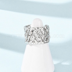 Anillos de puño triangulares huecos de acero inoxidable 304&nbsp;RJEW-G370-01P
