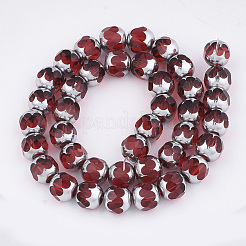 Chapelets de perles en verre électroplaqué&nbsp;EGLA-T019-02A