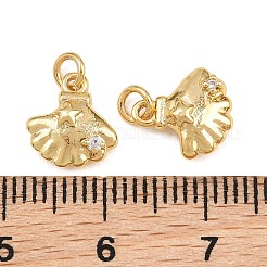 Ciondoli in ottone zirconi chiari micro pavé&nbsp;KK-Q085-02A-G