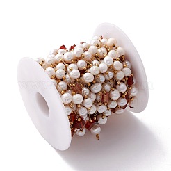 Cadenas de cuentas de perlas y estrellas de ágata roja natural&nbsp;CHS-I018-01G-07