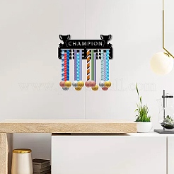 Estante de pared de exhibición de soporte de suspensión de medalla de hierro de tema deportivo&nbsp;ODIS-WH0055-127