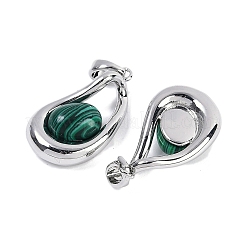 Pendentifs en forme de larme de malachite synthétique&nbsp;KK-U043-39P-01