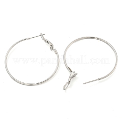 Pendiente de aro de acero inoxidable 202 resistente al deslustre&nbsp;EJEW-H003-36P