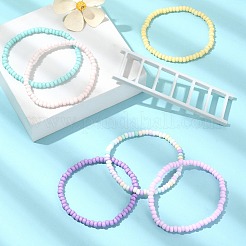6 Stück 6-farbiges Glas-Samenperlen-Stretch-Armband-Set&nbsp;BJEW-JB09509