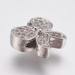 Perline zirconi micro pave  in ottone&nbsp;ZIRC-E143-60P